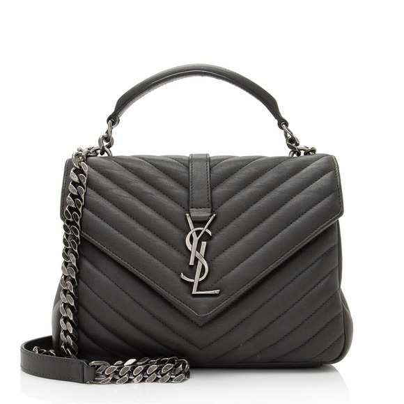 Saint Laurent Handbags - Saint Laurent Matelasse Sheepskin Monogram College Shoulder Bag